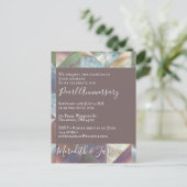 30周年結婚記念日のモダンパール招待状 ポストカード (スタンド正面)