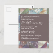 30周年結婚記念日のモダンパール招待状 ポストカード (正面/裏面)