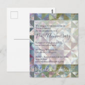 30周年結婚記念日のモダンパール招待状 ポストカード (正面/裏面)