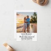 30周年結婚記念日の写真でSave the Dateを保存 ノートカード (正面/裏面インサイチュ)