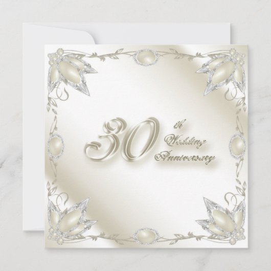 30周年結婚記念日の招待状カード 招待状 (正面)