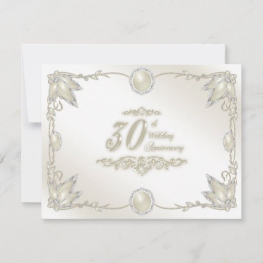 30周年結婚記念日の招待状 招待状 (正面)