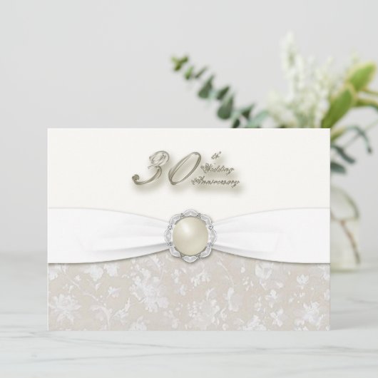30周年結婚記念日の招待状 招待状 (スタンド正面)