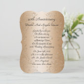 30周年結婚記念日の誓いの更新 ゴールドサテン 招待状 (スタンド正面)