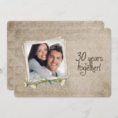 30周年結婚記念日の誓いの更新 招待状 (正面/裏面)