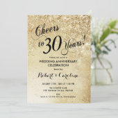 30周年結婚記念日の金 招待状 (スタンド正面)