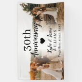 30周年結婚記念日オーダーメイド2枚写真コラージュ 横断幕 (縦)