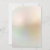 30周年結婚記念日グリーン フラワー パール 招待状 (裏面)