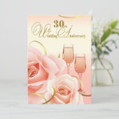 30周年結婚記念日パーティー招待状 招待状 (スタンド正面)