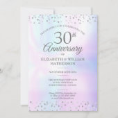 30周年結婚記念日パールハーツコンフェッティ 招待状 (正面)