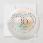 30周年結婚記念日パール円形招待状 (正面)