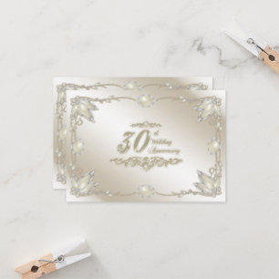 30周年結婚記念日出欠確認招待状 招待状