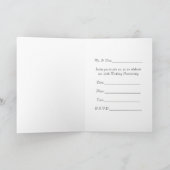 30周年結婚記念日招待状カード - シャンパン 招待状 (内部)