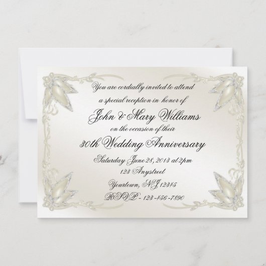 30周年結婚記念日招待状 招待状 (裏面)