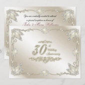 30周年結婚記念日招待状 招待状 (正面/裏面)
