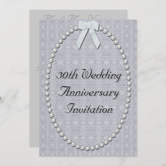 30周年結婚記念日招待状 招待状 (正面/裏面)