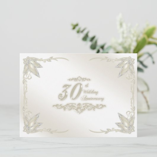 30周年結婚記念日招待状 招待状 (スタンド正面)