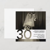 30周年結婚記念日招待状 5.25 x 5.25 招待状 (正面/裏面)