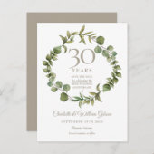 30周年結婚記念日緑を保存 案内ポストカード (正面/裏面)