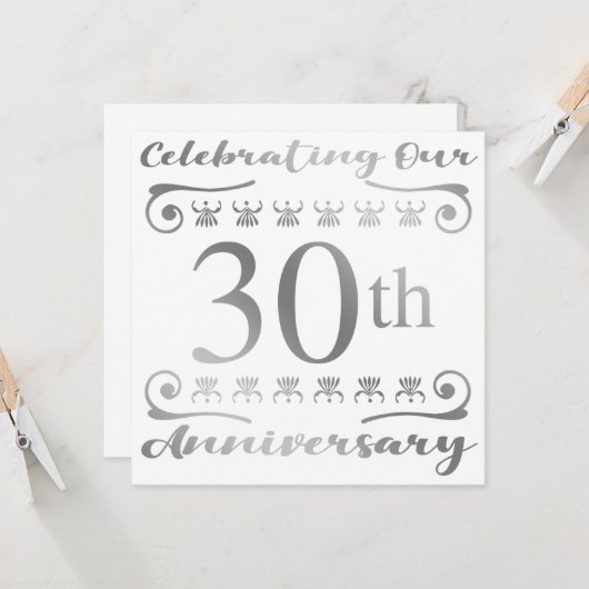30周年結婚記念日 カード (正面/裏面インサイチュ)