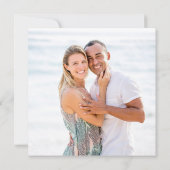 30周年結婚記念日 フォト スクエア パール ハート 招待状 (裏面)