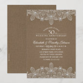 30周年結婚記念日 ラスティック ダーク バルマスレース 招待状 (正面/裏面)