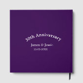 30周年結婚記念日 名前 日付 紫 シンプル ゲストブック (裏面)