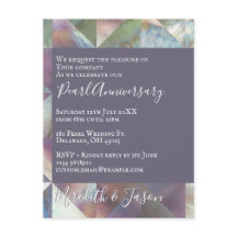 30周年結婚記念日 現代のパール 招待状