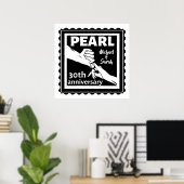 30周年結婚黒白ロマンチック ポスター (ホームオフィス)