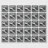 30周年結婚黒白ロマンチック ラッピングペーパー (フラット)