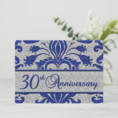 30周年記念のお知らせブルー 招待状 (スタンド正面)