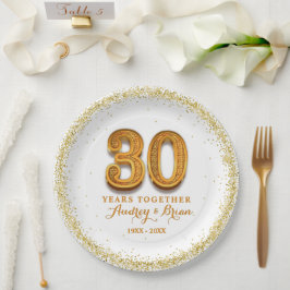 30周年記念のオーダーメイド ペーパープレート