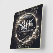 30周年記念のパール ブリス スクエア壁時計 (傾斜)