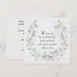 30周年記念の木製リース 招待状