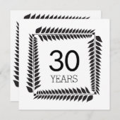 30周年記念の結婚式またはビジネスパーティーの招待状 招待状 (正面/裏面)