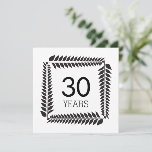 30周年記念の結婚式またはビジネスパーティーの招待状 招待状 (スタンド正面)