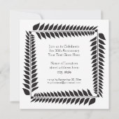 30周年記念の結婚式またはビジネスパーティーの招待状 招待状 (裏面)