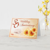 30周年記念の結婚式 カード (黄色い花)