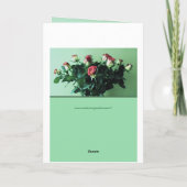 30周年記念の美しいバラの花束の写真 カード (裏面)