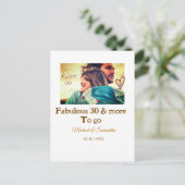 30周年記念を追加 名前 写真 日付 ポストカード (スタンド正面)