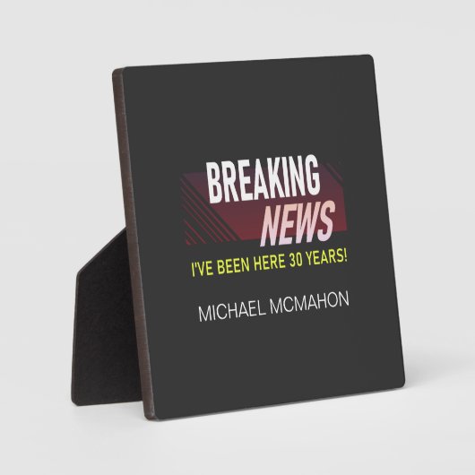 30周年記念イーゼル付き卓上プレート フォトプラーク (正面)