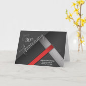 30周年記念グレースケールお祝い カード (黄色い花)