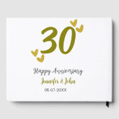 30周年記念ゴールデングレ結婚ーの夫婦 ゲストブック (裏面)