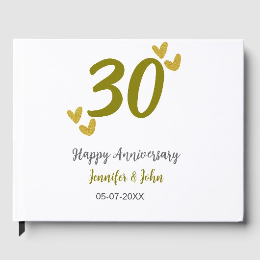 30周年記念ゴールデングレ結婚ーの夫婦 ゲストブック (正面)