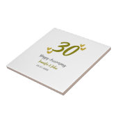 30周年記念ゴールデングレ結婚ーの夫婦 タイル (側面)