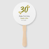 30周年記念ゴールデングレ結婚ーの夫婦 ハンドファン (裏面)