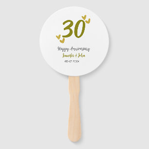 30周年記念ゴールデングレ結婚ーの夫婦 ハンドファン