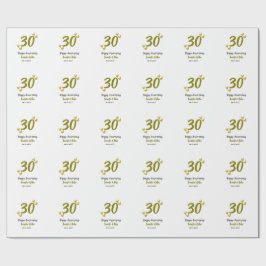 30周年記念ゴールデングレ結婚ーの夫婦 ラッピングペーパー