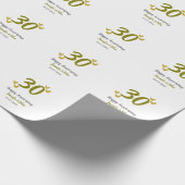 30周年記念ゴールデングレ結婚ーの夫婦 ラッピングペーパー (角)