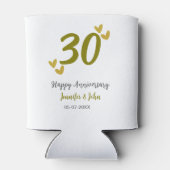 30周年記念ゴールデングレ結婚ーの夫婦 缶クーラー (裏面)